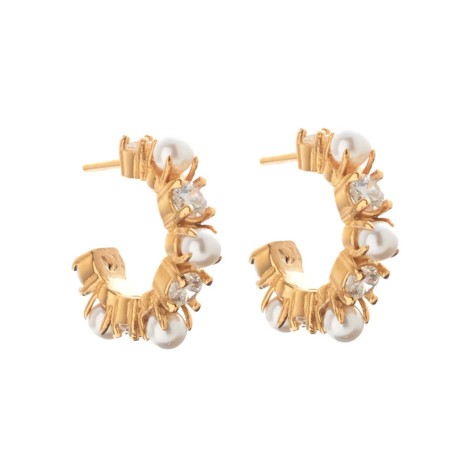 Silk & Steel Perla Hoop Earrings